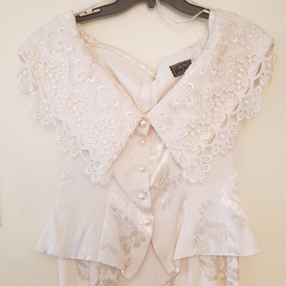 Vintage Ivory Dress, Cachet by Bari Protas - Picture 5 of 11
